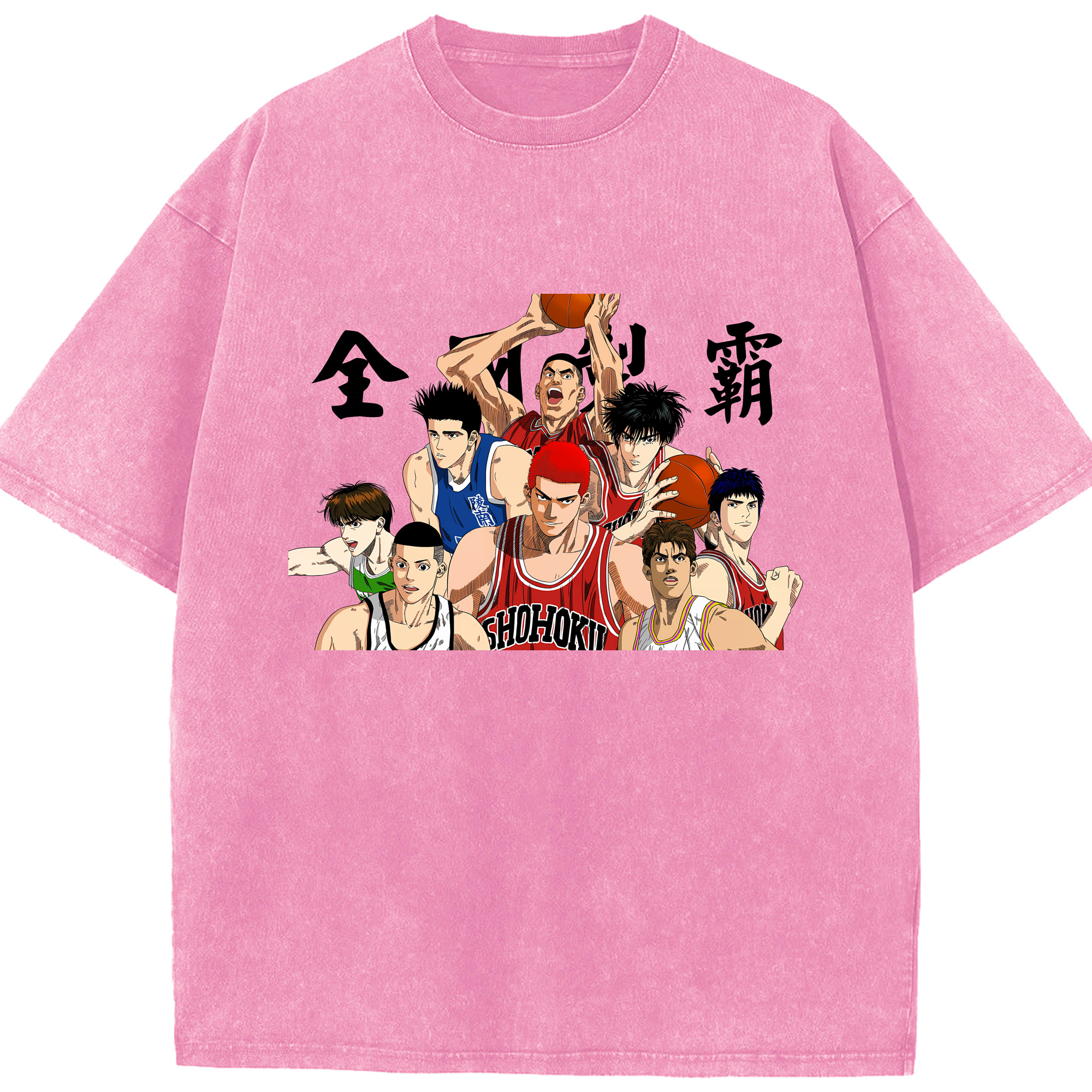 （画像用） SLAM DUNK／スラムダンク 綿100% ヴィンテージ風 半袖Tシャツ（フロントプリント）